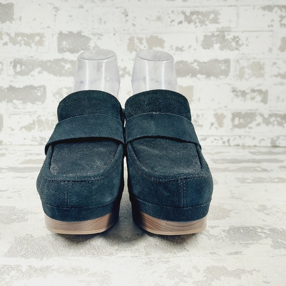 NEW Splendid Vina Black Suede Platform Loafer Clogs C1017 - Picture 3 of 12